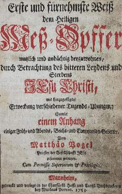 Bild Nr.1: 124-347 Vogel,M.: (Alte Drucke, Handschriften und Theologie)