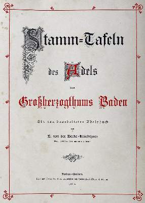 Bild Nr.1: 124-356 Becke-Klüchtzner,E.v.d.: (Genealogie und Heraldik, Baden)