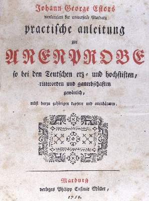 Bild Nr.1: 124-358 Estor,J.G.: (Genealogie und Heraldik)