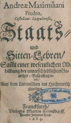 Bild Nr.1: 124-366 Fredro,(A.M.).: (Politik und Staatswissenschaften)