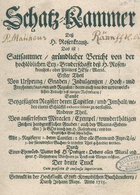 Bild Nr.2: 124-384 Schatz-Kammer: (Freimaurerei, Rosenkranz)