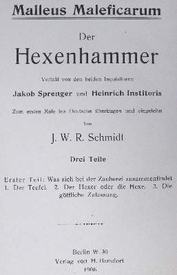 Bild Nr.1: 124-393 Sprenger,J. u. H.Institoris.: (Grenzwissenschaften und Okkultismus)