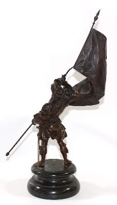 Bild Nr.2: 124-4022 Bronze eines Soldaten: (Künstlergraphik, Skulpturen - Plastiken)