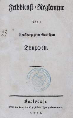Bild Nr.1: 124-491 Felddienst-Reglement: (Militaria)