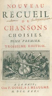 Bild Nr.1: 124-540 Nouveau recueil de chansons choisies.: (Musik)