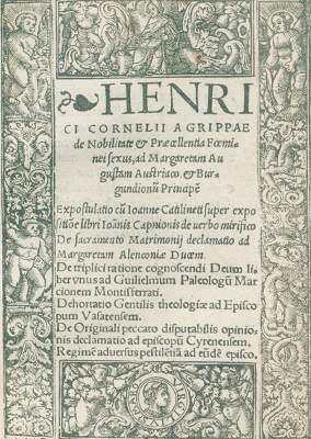 Bild Nr.1: 124-6 Agrippa,H.C.: (Alte Drucke, Handschriften und Theologie)