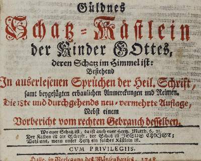 Bild Nr.1: 124-64 (Bogatzky,C.H.).: (Alte Drucke, Handschriften und Theologie)