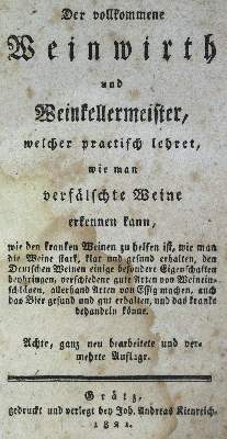 Bild Nr.1: 124-648 Vollkommene Weinwirth, Der,: (Küche und Haushalt, Getränke, Wein)