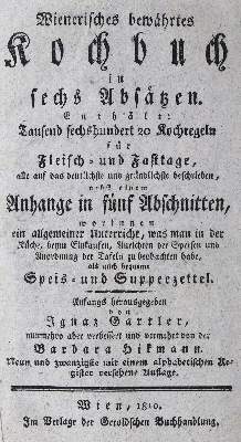 Bild Nr.2: 124-695 Gartler,I. u. B.Hikmann.: (Küche und Haushalt, Kochbücher)