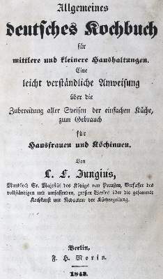 Bild Nr.11: 124-709 Jungius,L.F.: (Küche und Haushalt, Kochbücher)
