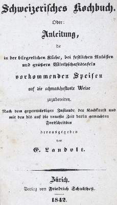Bild Nr.1: 124-719 Landolt,E. (Hrsg.).: (Küche und Haushalt, Kochbücher)