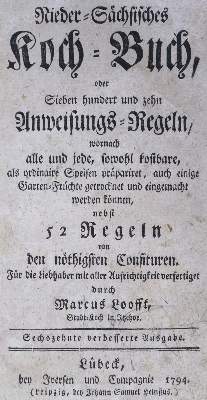 Bild Nr.1: 124-732 Looft,M.: (Küche und Haushalt, Kochbücher, Niedersachsen)