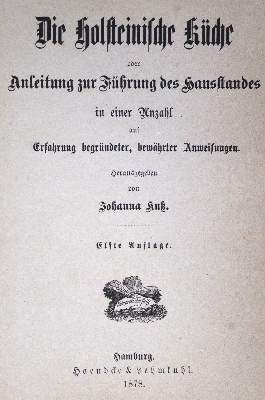 Bild Nr.1: 124-734 Kuß,J.: (Küche und Haushalt, Kochbücher, Norddeutschland)