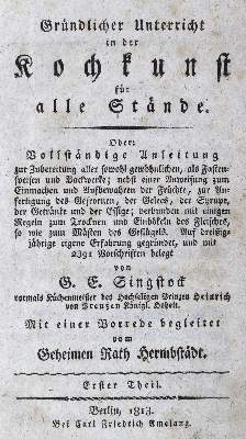 Bild Nr.1: 124-758 Singstock,G.E.: (Küche und Haushalt, Kochbücher)
