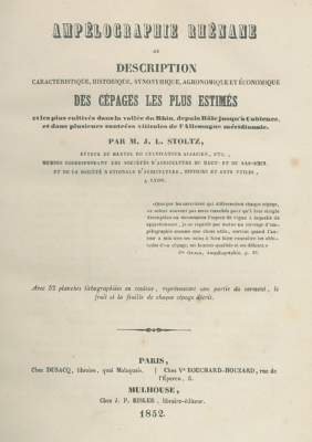 Bild Nr.1: 124-792 Stoltz,J.L.: (Land- und Forstwirtschaft, Landwirtschaft, Wein und Weinbau)