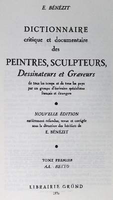 Bild Nr.2: 124-811 Benezit,E.: (Kunstwissenschaft)