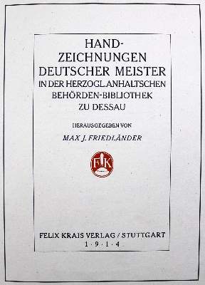 Bild Nr.2: 124-829 Friedländer,M.J.: (Handzeichnungen)