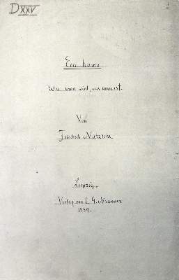 Bild Nr.11: 124-898 Nietzsche,F.: (Faksimile)