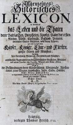 Bild Nr.1: 124-910 Allgemeines Historisches Lexicon,: (Lexika - Wörterbücher - Sprachwissenschaften)