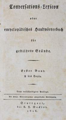 Bild Nr.1: 124-914 Conversations-Lexicon: (Lexika - Wörterbücher - Sprachwissenschaften)