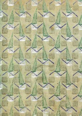 Bild Nr.2: 124-929 Vorsatzpapier.: (Papier, Jugendstil)