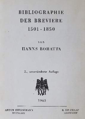 Bild Nr.1: 124-931 Sammlung: (Bibliographie und Buchwesen)