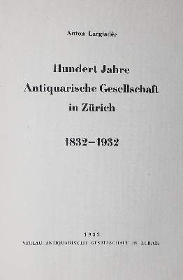 Bild Nr.1: 124-932 Largiader,A.: (Schweiz)