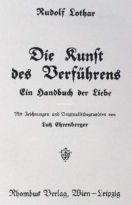 Bild Nr.1: 124-960 Lothar,R. (d.i. L.Goldschmidt).: (Erotika - Galantes)