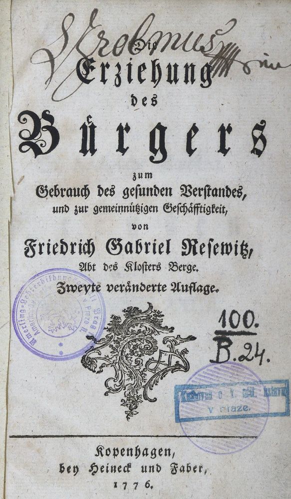 Große Abbildung Nr.1: 125-1019 Resewitz,F.G.: (Pädagogik)
