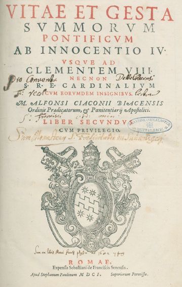 Große Abbildung Nr.1: 125-102 Chacón,A.: (Alte Drucke, Handschriften und Theologie)
