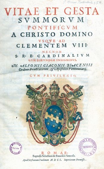 Große Abbildung Nr.1: 125-103 Chacón,A.: (Alte Drucke, Handschriften und Theologie)