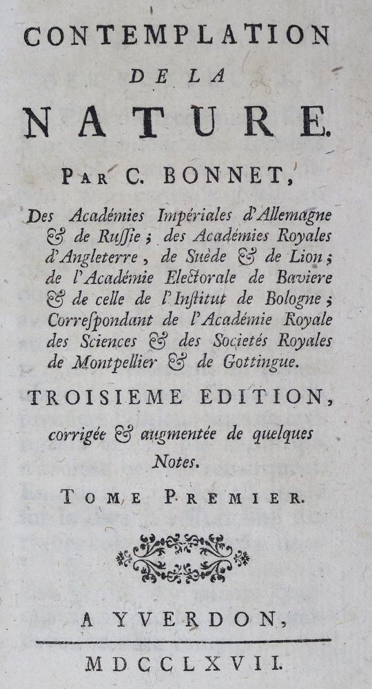 Große Abbildung Nr.1: 125-1054 Bonnet,C.: (Literatur und illustrierte Bücher bis 19.Jahrhundert)