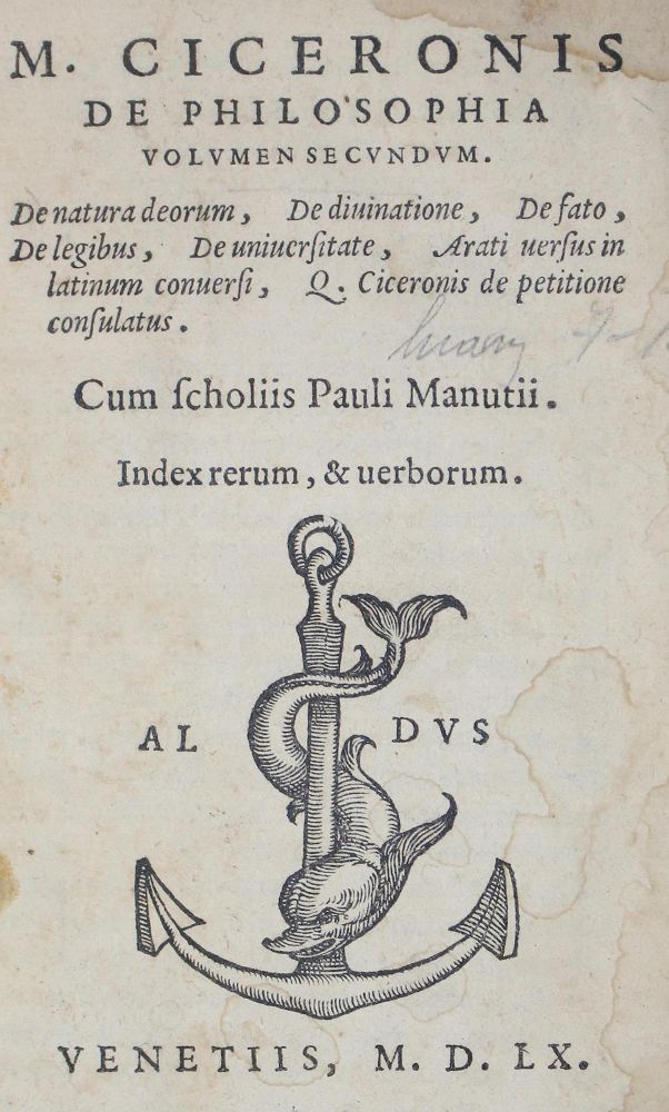 Große Abbildung Nr.1: 125-106 Cicero,M.T.: (Alte Drucke, Handschriften und Theologie)