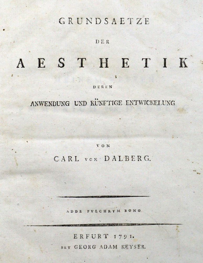 Große Abbildung Nr.1: 125-1068 Dalberg,C.(T.)v.: (Literatur und illustrierte Bücher bis 19.Jahrhundert)