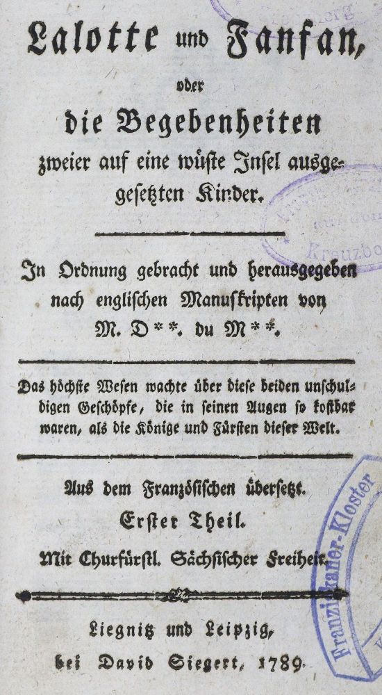 Große Abbildung Nr.2: 125-1075 Ducray-Duminil,F.G.: (Literatur und illustrierte Bücher bis 19.Jahrhundert)
