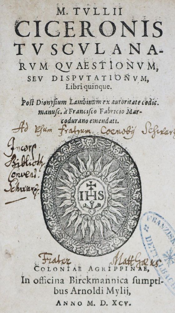 Große Abbildung Nr.1: 125-108 (Cicero,M.T.: (Alte Drucke, Handschriften und Theologie)