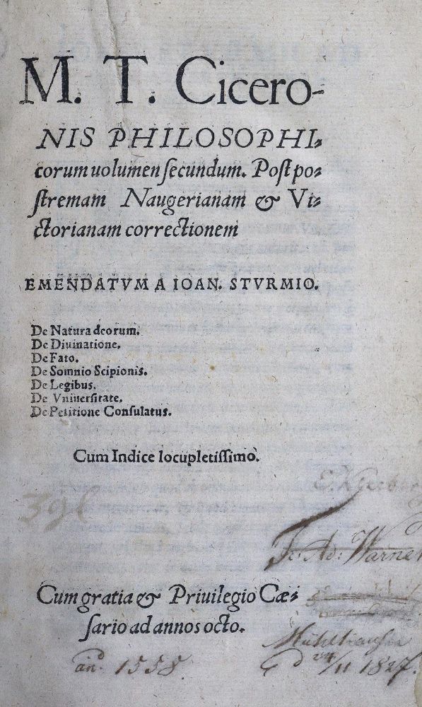 Große Abbildung Nr.1: 125-109 Cicero,M.T.: (Alte Drucke, Handschriften und Theologie)