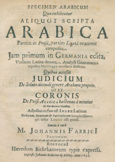 Große Abbildung Nr.1: 125-1090 Fabricius,J.: (Literatur und illustrierte Bücher bis 19.Jahrhundert)