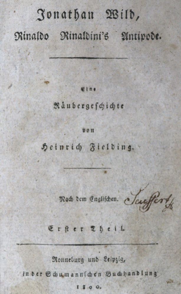 Große Abbildung Nr.1: 125-1093 Fielding,H.: (Literatur und illustrierte Bücher bis 19.Jahrhundert)