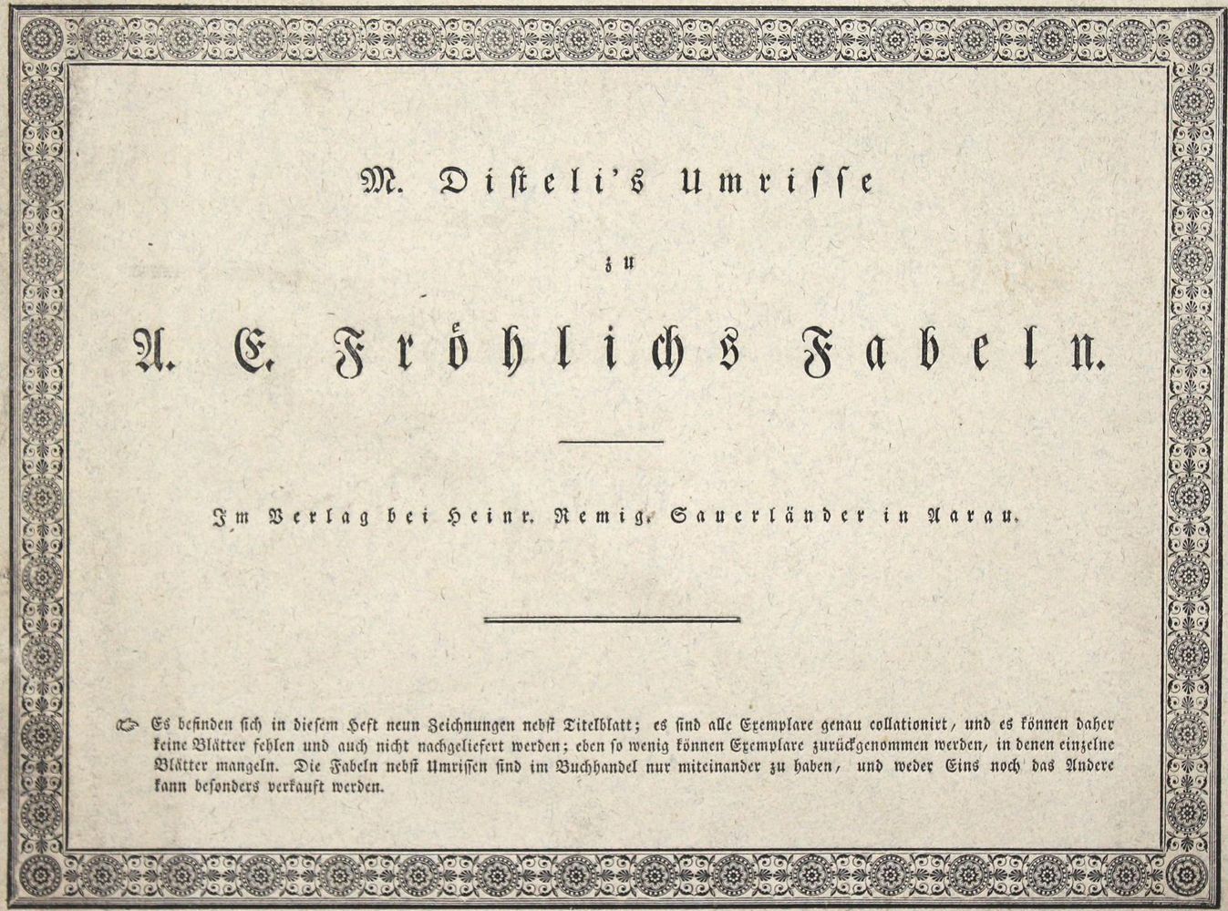 Große Abbildung Nr.1: 125-1100 Fröhlich,A.E.: (Literatur und illustrierte Bücher bis 19.Jahrhundert)