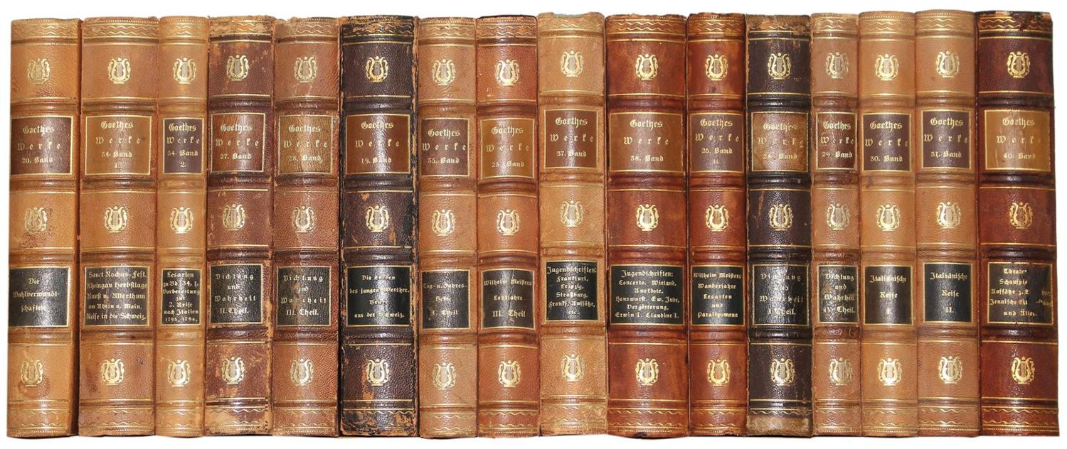 Große Abbildung Nr.1: 125-1105 Goethe,J.W.v.: (Literatur und illustrierte Bücher bis 19.Jahrhundert)