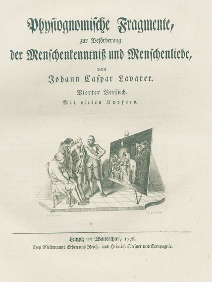 Große Abbildung Nr.1: 125-1143 Lavater,J.C.: (Literatur und illustrierte Bücher bis 19.Jahrhundert)