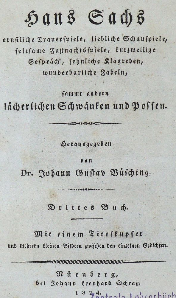 Große Abbildung Nr.2: 125-1180 Sachs,H.: (Literatur und illustrierte Bücher bis 19.Jahrhundert)