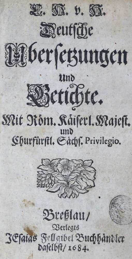 Große Abbildung Nr.1: 125-1197 (Hoffmann v. Hoffmannswaldau,C.).: (Simrock)