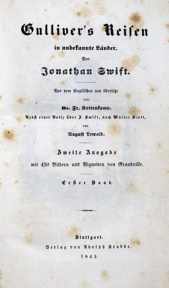Große Abbildung Nr.1: 125-1199 Swift,J.: (Literatur und illustrierte Bücher bis 19.Jahrhundert)