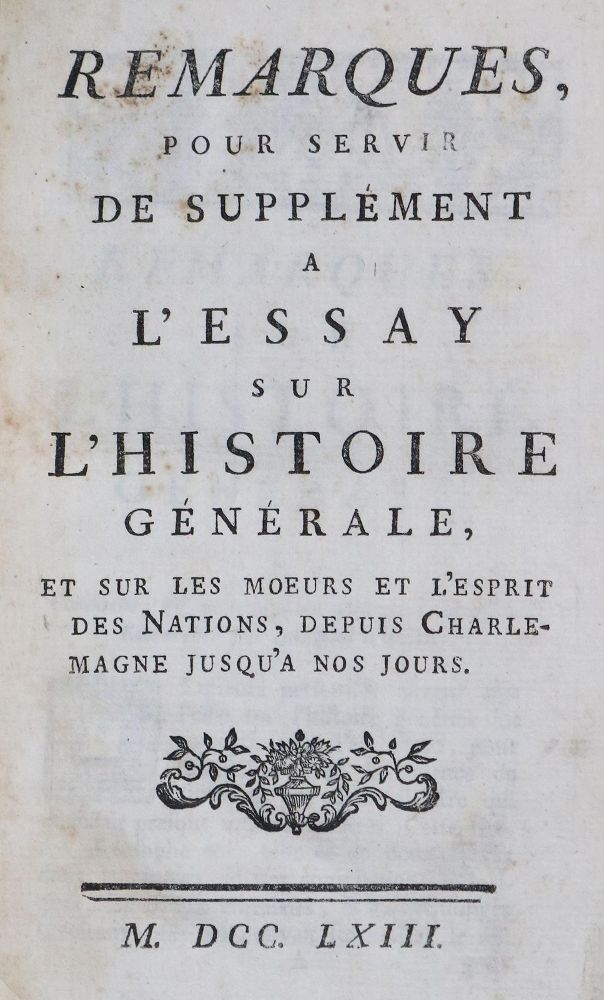 Große Abbildung Nr.1: 125-1222 Voltaire,F.M.A.de.: (Literatur und illustrierte Bücher bis 19.Jahrhundert)