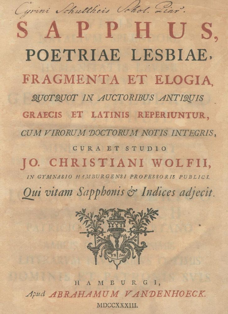 Große Abbildung Nr.2: 125-1232 Wolf,J.C.: (Literatur und illustrierte Bücher bis 19.Jahrhundert)