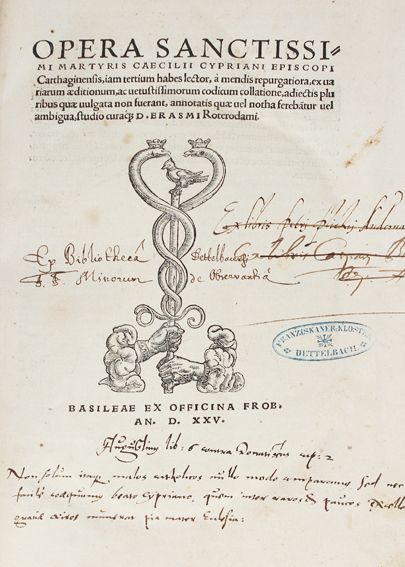 Große Abbildung Nr.1: 125-126 Cyprianus,C.: (Alte Drucke, Handschriften und Theologie)