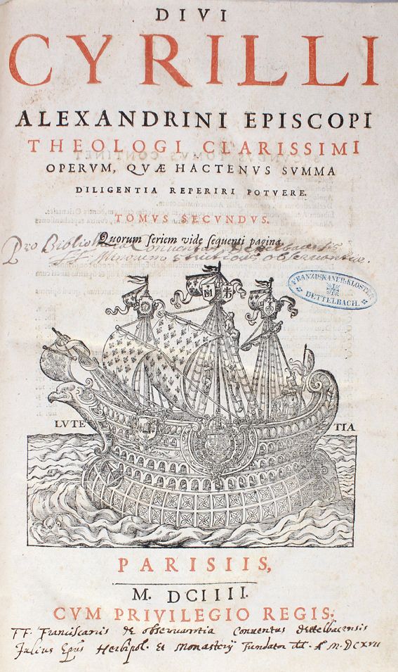 Große Abbildung Nr.1: 125-128 Cyrillus Alexandrinus.: (Alte Drucke, Handschriften und Theologie)