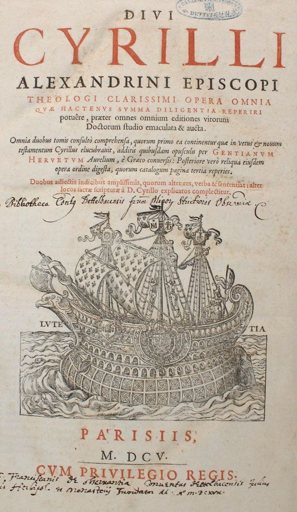 Große Abbildung Nr.2: 125-128 Cyrillus Alexandrinus.: (Alte Drucke, Handschriften und Theologie)